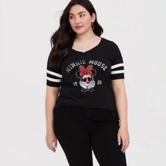 TORRID  Disney Minnie Mouse Football Shirt Size 2 - Picture 1 of 12